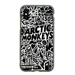 Чехол iPhone XS Max матовый Arctic monkeys Pattern