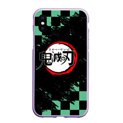 Чехол iPhone XS Max матовый ТАНДЖИРО, KIMETSU NO YAIBA LOGO