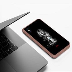 Чехол iPhone XS Max матовый Сон Гоку эпичная надпись - Dragon Ball, цвет: 3D-коричневый — фото 2