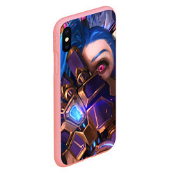 Чехол iPhone XS Max матовый JINX ПРИКРЫВАЕТ ЛИЦО LOL, цвет: 3D-баблгам — фото 2