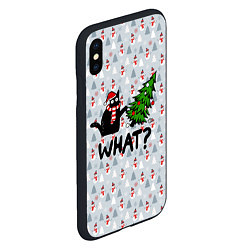 Чехол iPhone XS Max матовый WHAT CAT CHRISTMAS, цвет: 3D-черный — фото 2