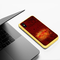 Чехол iPhone XS Max матовый Взрыв на Марсе, цвет: 3D-желтый — фото 2