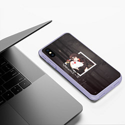 Чехол iPhone XS Max матовый Ху Тао Hu Tao, Genshin Impact Геншин импакт, цвет: 3D-светло-сиреневый — фото 2