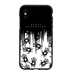 Чехол iPhone XS Max матовый Death Stranding Отпечаток ладони, цвет: 3D-черный