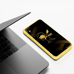 Чехол iPhone XS Max матовый Bendy and the ink machine золотистый, цвет: 3D-желтый — фото 2