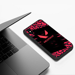 Чехол iPhone XS Max матовый Valorant паттерн, цвет: 3D-черный — фото 2
