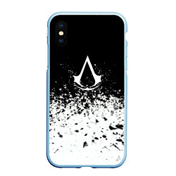 Чехол iPhone XS Max матовый Assassins creed ассасины, цвет: 3D-голубой