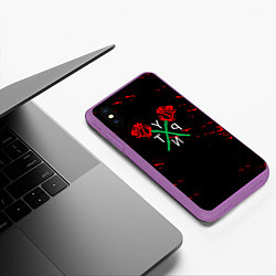 Чехол iPhone XS Max матовый Payton Moormeie rose, цвет: 3D-фиолетовый — фото 2
