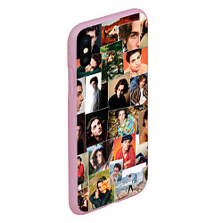 Чехол iPhone XS Max матовый Тимоти цветной коллаж, цвет: 3D-розовый — фото 2