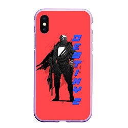 Чехол iPhone XS Max матовый Destiny neon, цвет: 3D-сиреневый