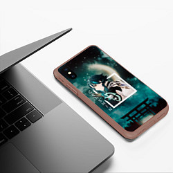 Чехол iPhone XS Max матовый Сяо Xiao, Genshin Impact Геншин импакт, цвет: 3D-коричневый — фото 2