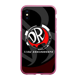 Чехол iPhone XS Max матовый TEAM DANGANRONPA MONOKUMA SCHOOL, цвет: 3D-малиновый