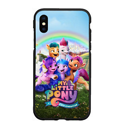 Чехол iPhone XS Max матовый My Little Pony: A New Generation, цвет: 3D-черный