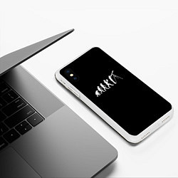 Чехол iPhone XS Max матовый Astroevolution black synthetic edition, цвет: 3D-белый — фото 2