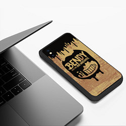 Чехол iPhone XS Max матовый ЧЕРНЫЙ БЕНДИ BENDY AND THE INK MACHINE, цвет: 3D-черный — фото 2