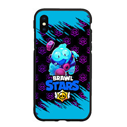 Чехол iPhone XS Max матовый BRAWL STARS SQUEAK сквик бегущий