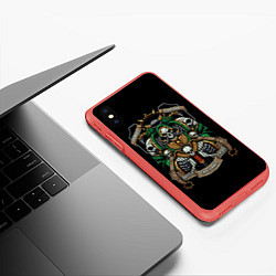 Чехол iPhone XS Max матовый Капелланус, цвет: 3D-красный — фото 2
