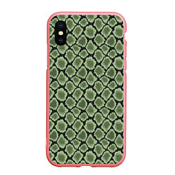 Чехол iPhone XS Max матовый Змеиная Шкура Snake