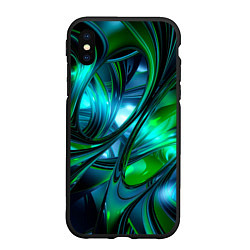 Чехол iPhone XS Max матовый Изумрудное настроение, цвет: 3D-черный