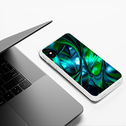 Чехол iPhone XS Max матовый Изумрудное настроение, цвет: 3D-белый — фото 2