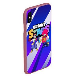 Чехол iPhone XS Max матовый FANG & GROM BRAWL STARS, цвет: 3D-малиновый — фото 2