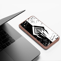 Чехол iPhone XS Max матовый WARFRAME STALKER BLACK WHITE СТАЛКЕР, цвет: 3D-коричневый — фото 2