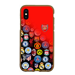 Чехол iPhone XS Max матовый ARSENAL SPORT BEST FC, цвет: 3D-коричневый