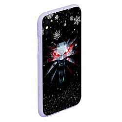 Чехол iPhone XS Max матовый ВЕДЬМАК НОВОГОДНИЙ THE WITCHER WINTER, цвет: 3D-светло-сиреневый — фото 2