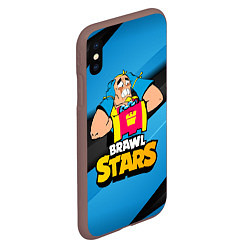 Чехол iPhone XS Max матовый GROM ART BRAWL STARS, цвет: 3D-коричневый — фото 2