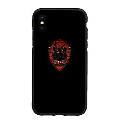 Чехол iPhone XS Max матовый КГБ- люди в тёмном, цвет: 3D-черный