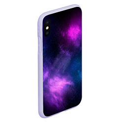 Чехол iPhone XS Max матовый Космос Galaxy, цвет: 3D-светло-сиреневый — фото 2