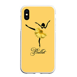 Чехол iPhone XS Max матовый Ballet Балет, цвет: 3D-белый