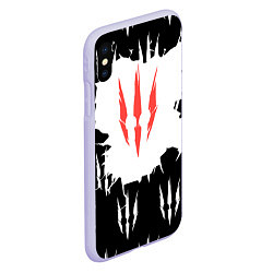 Чехол iPhone XS Max матовый The witcher ведьмак 3, цвет: 3D-светло-сиреневый — фото 2