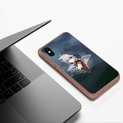 Чехол iPhone XS Max матовый Рэйзор Razor в примогеме, Genshin Impact Геншин им, цвет: 3D-коричневый — фото 2