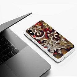 Чехол iPhone XS Max матовый Осенние заморозки, цвет: 3D-белый — фото 2