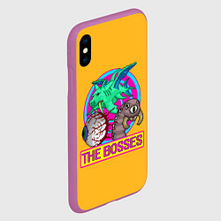 Чехол iPhone XS Max матовый The Bosses of Terraria, цвет: 3D-фиолетовый — фото 2