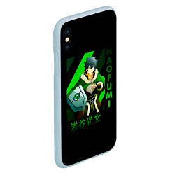 Чехол iPhone XS Max матовый Naofumi - The Rising of the Shield Hero, цвет: 3D-голубой — фото 2