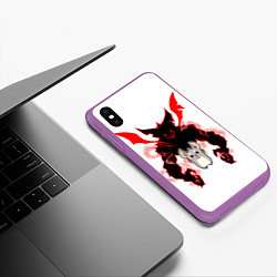 Чехол iPhone XS Max матовый Prosto Bat, цвет: 3D-фиолетовый — фото 2