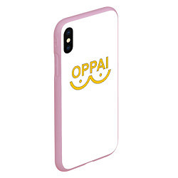 Чехол iPhone XS Max матовый OPPAI LOGO ONE-PUNCH MAN, цвет: 3D-розовый — фото 2