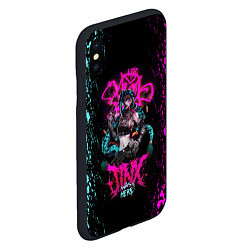 Чехол iPhone XS Max матовый JINX ARCANE LEAGUE OF LEGENDS, КРАСКИ, цвет: 3D-черный — фото 2