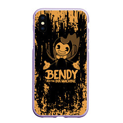 Чехол iPhone XS Max матовый Bendy and the Ink Machine Бенди и чернильная машин, цвет: 3D-светло-сиреневый