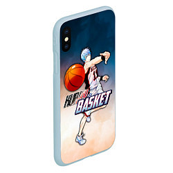 Чехол iPhone XS Max матовый Kuroko no basket Kuroko Tetsuya, цвет: 3D-голубой — фото 2