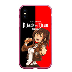 Чехол iPhone XS Max матовый Саша Attack on Titan