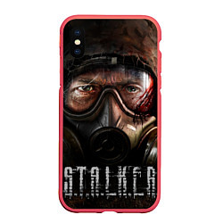 Чехол iPhone XS Max матовый Stalker Zonе, цвет: 3D-красный
