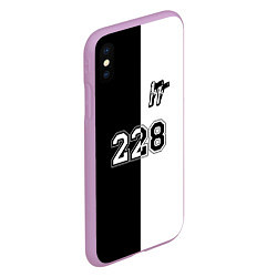 Чехол iPhone XS Max матовый 228 два ствола, цвет: 3D-сиреневый — фото 2