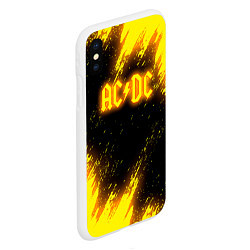 Чехол iPhone XS Max матовый ACDC - Neon, цвет: 3D-белый — фото 2