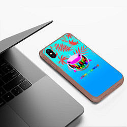 Чехол iPhone XS Max матовый 6IX9INE tropical, цвет: 3D-коричневый — фото 2