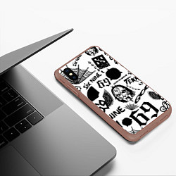 Чехол iPhone XS Max матовый 6IX9INE - Pattern, цвет: 3D-коричневый — фото 2