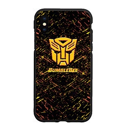 Чехол iPhone XS Max матовый Bumblebee трансформеры