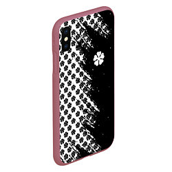 Чехол iPhone XS Max матовый Манга чёрный клевер, цвет: 3D-малиновый — фото 2